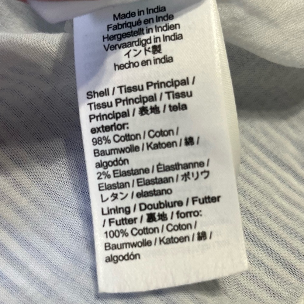 J.Crew Factory Tiered Midi Ruffle Dress In Blue & White Striped Size 00 - Picture 8 of 9